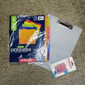 Back to school sale eraser binder and binder dividers on sale